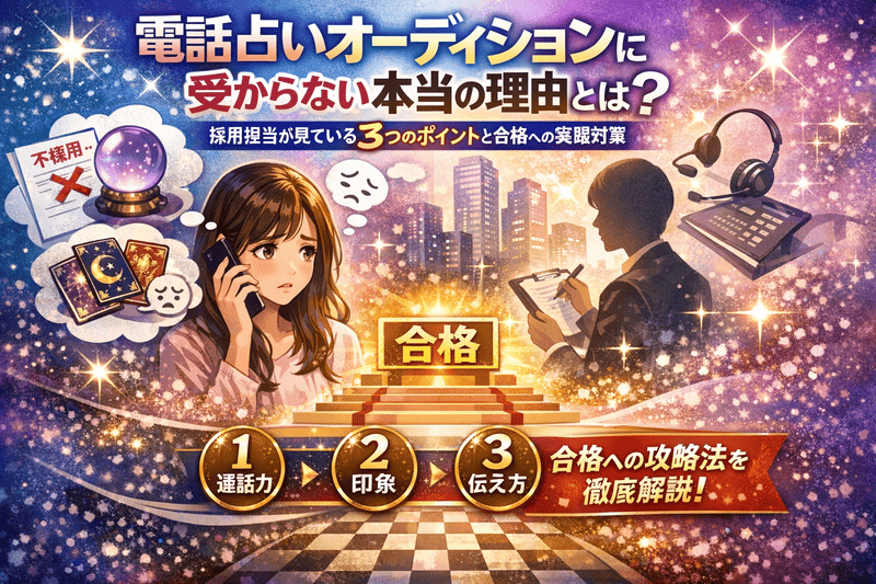 電話占いオーディションに受からない本当の理由とは？採用担当が見ている3つのポイントと合格への実践対策